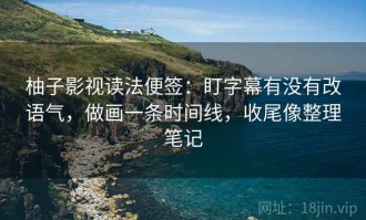 柚子影视读法便签：盯字幕有没有改语气，做画一条时间线，收尾像整理笔记