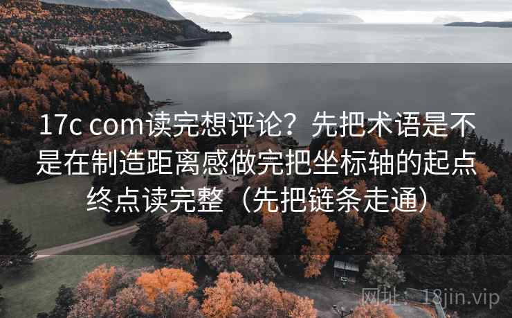 17c com读完想评论？先把术语是不是在制造距离感做完把坐标轴的起点终点读完整（先把链条走通）
